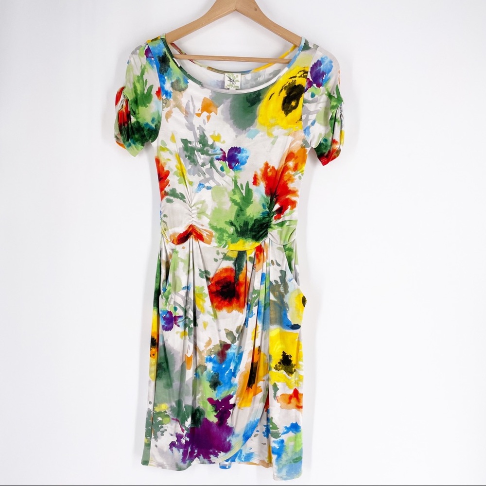 Anthropologie Weston Wear Watercolor Floral Dress